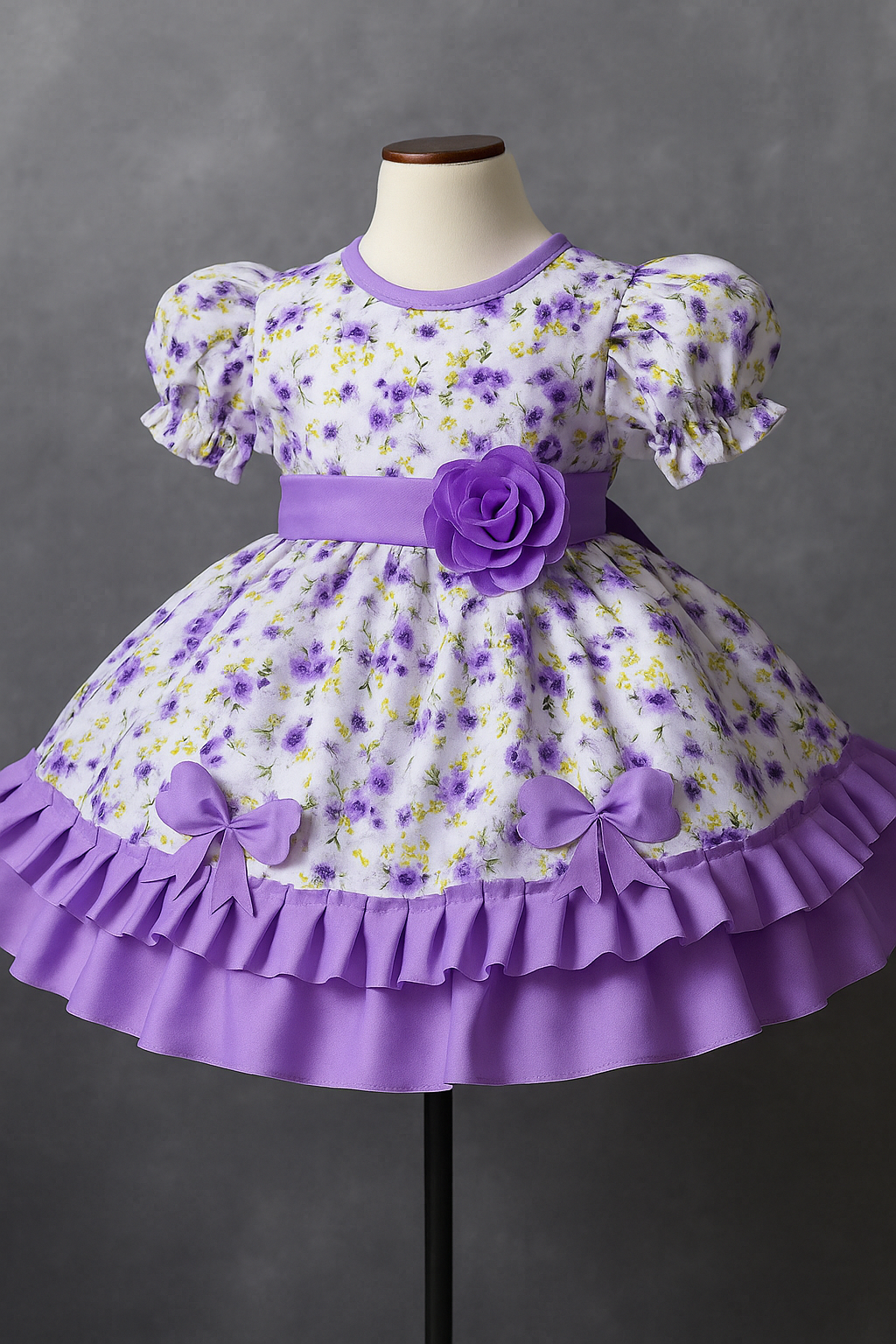 Vestido huasa china Rosa lila