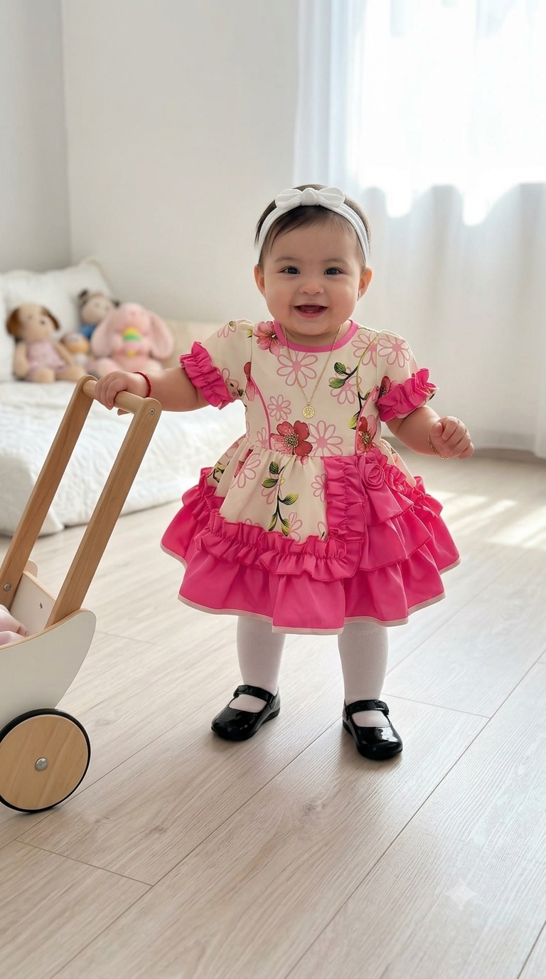 Vestido huasa chinita fucsia