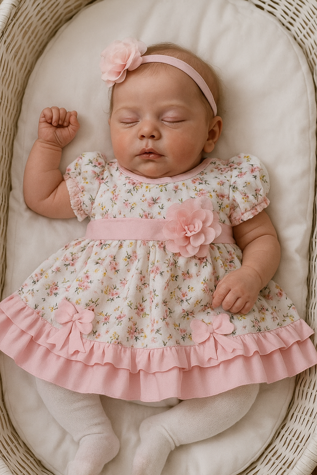 Vestido huasa china Rosa pastel