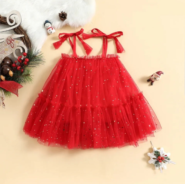 Red star Christmas dress