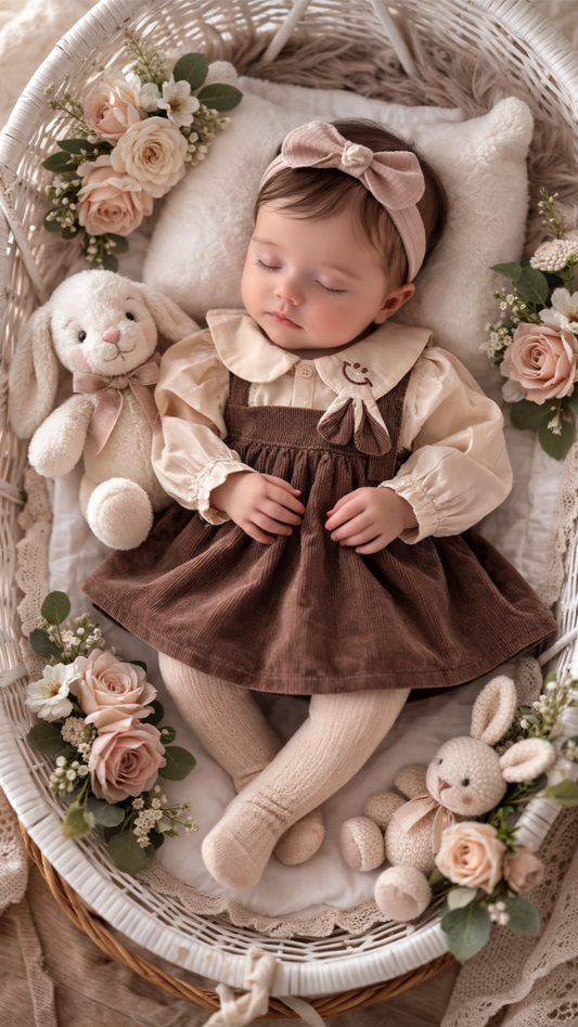 Vestido Bunny café