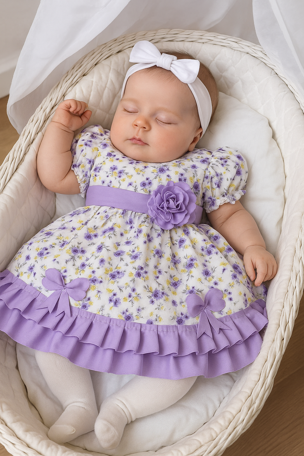 Vestido huasa china Rosa lila