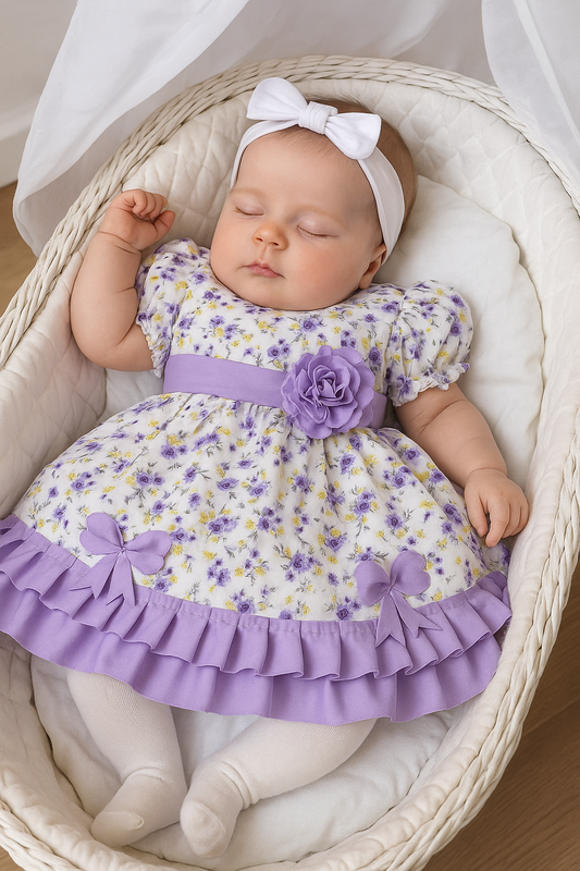 Vestido huasa china Rosa lila
