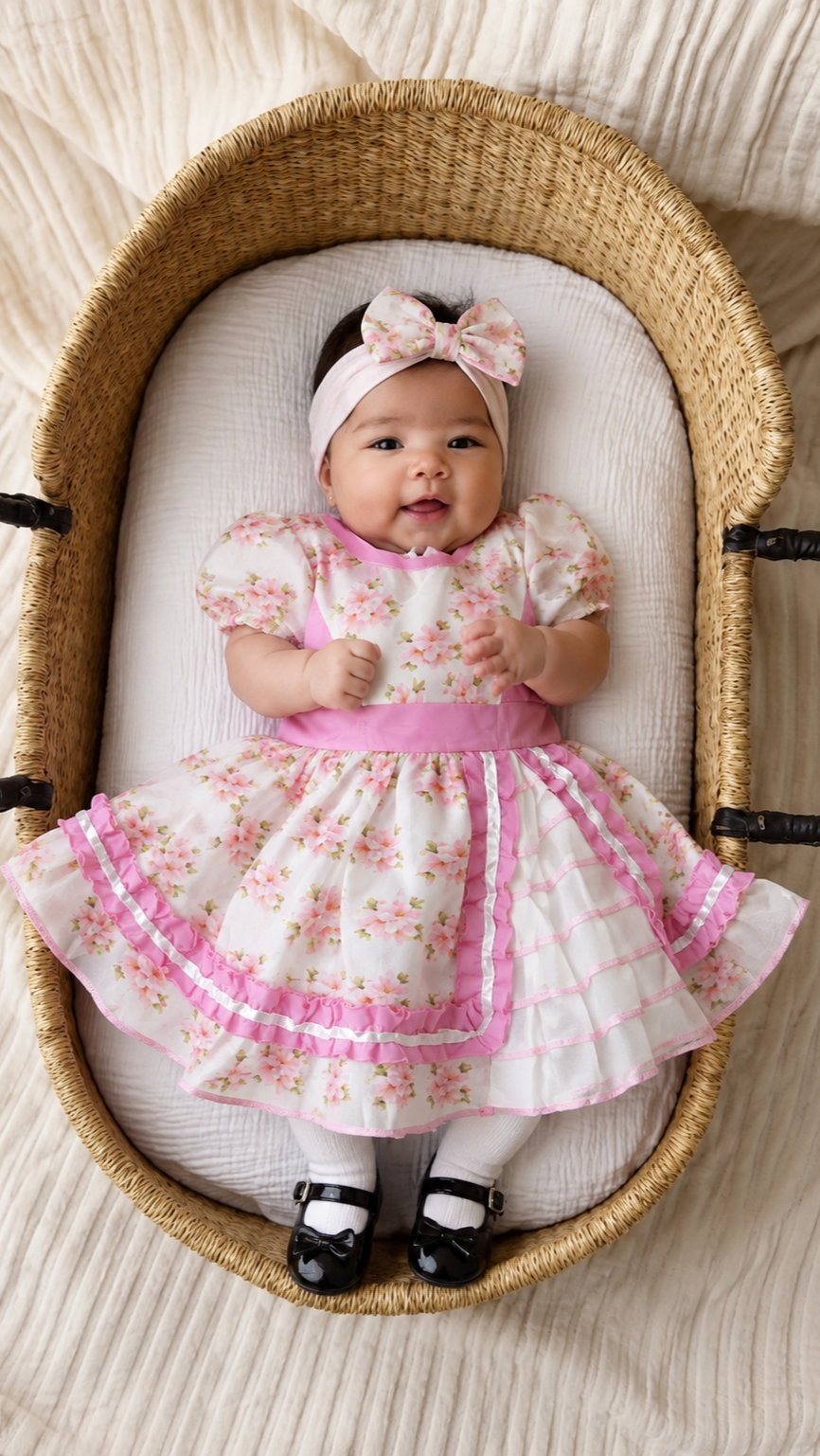 Vestido china flores/briger